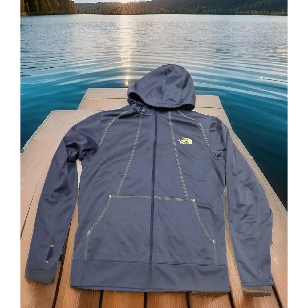 The North Face Hoodie Mens Medium Gray Excellent Mountain Athletics Full Zip